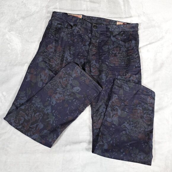 Rivet De Cru Andrew Relaxed Straight Jeans Mens 40 (Fits 42x34) Floral Print - Picture 1 of 14
